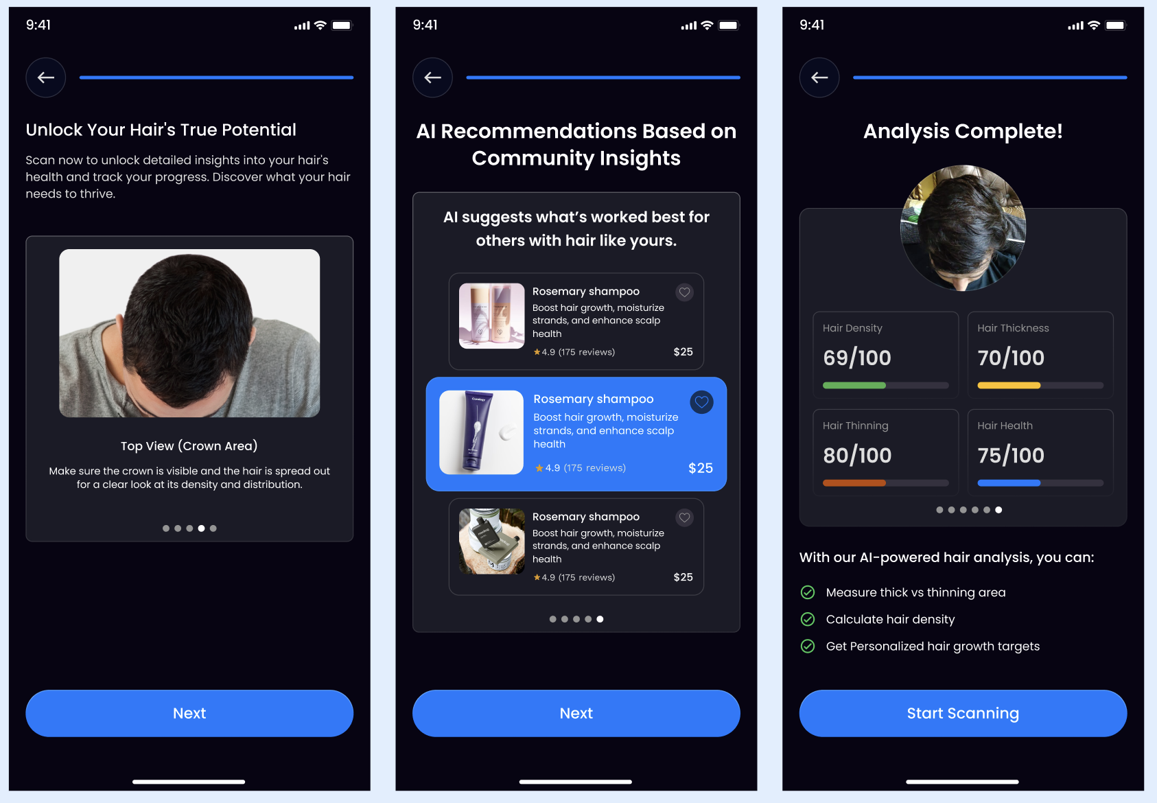 Follicle Genius App Screenshots